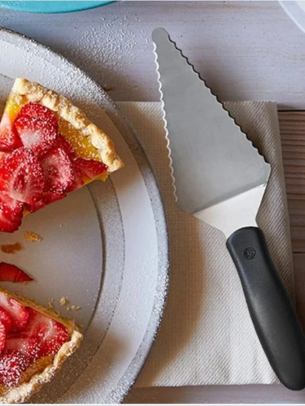 Pampered Chef Serrated Pie Server Stainless Steel Cake Pizza Pie Slice Spatula